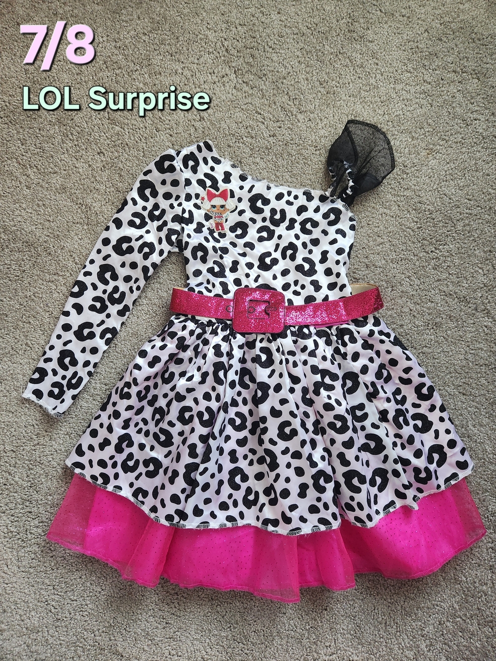 Kids Girls 7/8 Halloween Costume L.O.L. Surprise! One-Shoulder Dress